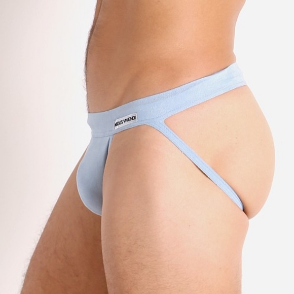 Jockstrap Modus Vivendi Suede Light Blue New Mens - Picture 2 of 5